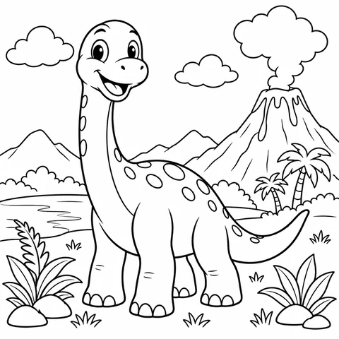 Dinosaur coloring page